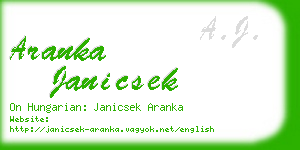 aranka janicsek business card